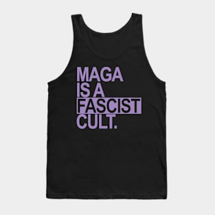 Maga is a Fascist Cult - lavender Tank Top